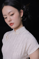 Niche Asymmetric Sunburst Sterling Silver Earrings - Gold-Tone Emerald Zircon Tassel Design, Artistic Statement Jewelry for Women