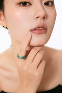 Niche Hexagon Tsavorite Sterling Silver Earrings - Zircon-Accented Two-Tone Design, Vintage Statement Jewelry for Women