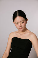 Niche Textured Cross Sterling Silver Necklace - Zircon-Accented Two-Tone Design, Religious Statement Jewelry for Women