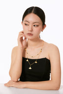 Niche Ginkgo Leaf Jade Sterling Silver Necklace - Gold-Tone Chinese Design, Traditional Statement Jewelry for Women