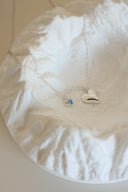 Niche Layered Heart Sterling Silver Necklace - Blue Zircon-Detailed Design, Romantic Statement Jewelry for Women