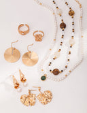 Niche Multi-Stone Sterling Silver Necklace - Beaded Boho-Chic Design, Versatile Statement Jewelry for Women