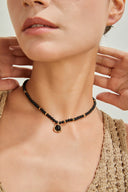 Niche Multi-Stone Sterling Silver Necklace - Beaded Boho-Chic Design, Versatile Statement Jewelry for Women