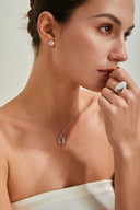 Niche Horseshoe Sterling Silver Necklace - Gold-Tone Minimalist Design, Lucky Statement Jewelry for Women