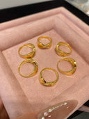 Niche Infinity Bow Sterling Silver Ring - Zircon-Accented Gold-Tone Design, Romantic Statement Jewelry for Women