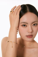 Niche Tiger Eye Sterling Silver Ring - Textured Gold-Tone Boho-Chic Design, Statement Jewelry for Women