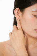 Niche Polished Sterling Silver Ring - Gold-Tone Minimalist Wedding Design, Timeless Statement Jewelry for Women