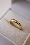 Niche Polished Sterling Silver Ring - Gold-Tone Minimalist Wedding Design, Timeless Statement Jewelry for Women