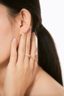 Niche Polished Sterling Silver Ring - Gold-Tone Minimalist Wedding Design, Timeless Statement Jewelry for Women