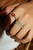 Niche Carnelian Sterling Silver Ring - Filigree Gold-Tone Vintage Design, Statement Jewelry for Women