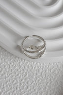 Niche Openwork Sterling Silver Ring - Charm-Detailed Boho-Chic Design, Dainty Statement Jewelry for Women