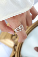 Niche Openwork Sterling Silver Ring - Charm-Detailed Boho-Chic Design, Dainty Statement Jewelry for Women