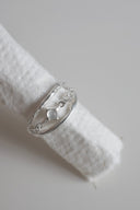 Niche Openwork Sterling Silver Ring - Charm-Detailed Boho-Chic Design, Dainty Statement Jewelry for Women