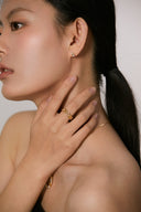 Niche Pavé Diamond Sterling Silver Ring - Link Gold-Tone Luxe Design, Statement Jewelry for Women