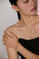 Niche Filigree Leaf Sterling Silver Ring - Diamond-Accented Gold-Tone Vintage Design, Luxe Statement Jewelry for Women