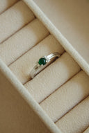 Niche Jade Sterling Silver Ring - Zircon-Accented Halo Chinese Design, Lucky Statement Jewelry for Women