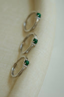 Niche Jade Sterling Silver Ring - Zircon-Accented Halo Chinese Design, Lucky Statement Jewelry for Women