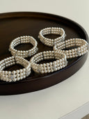 Niche Multi-Layer Pearl Sterling Silver Bracelet - Zircon-Accented Vintage Design, Statement Jewelry for Women