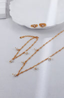 Niche Pearl Charm Sterling Silver Bracelet - Gold-Tone Elegant Design, Statement Jewelry for Women