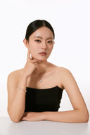 Niche Pearl Charm Sterling Silver Bracelet - Gold-Tone Elegant Design, Statement Jewelry for Women