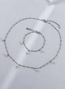 Niche Pearl Charm Sterling Silver Bracelet - Gold-Tone Elegant Design, Statement Jewelry for Women