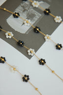 Niche Floral Charm Sterling Silver Bracelet - Gold-Tone Minimalist Elegant Design, Statement Jewelry for Women