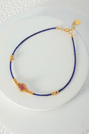Niche Lapis Lazuli Tourmaline Sterling Silver Necklace - Gold-Tone Elegant Design, Statement Jewelry for Women