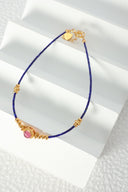 Niche Lapis Lazuli Tourmaline Sterling Silver Necklace - Gold-Tone Elegant Design, Statement Jewelry for Women