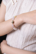 Niche Multi-Moonstone Charm Sterling Silver Bracelet - Gold-Tone Boho-Chic Elegant Design, Statement Jewelry for Women