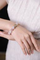 Niche Multi-Moonstone Charm Sterling Silver Bracelet - Gold-Tone Boho-Chic Elegant Design, Statement Jewelry for Women