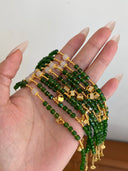 Niche Agarwood Jade Sterling Silver Bracelet Set - Gold-Tone Chinese Design, Lucky Statement Jewelry for Women